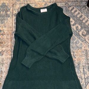 Old Navy Dark Green Crew Neck Sweater tunic length